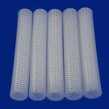 High Purity Fiber Braided Silicone Tubing No Smell Translucent Natural Color